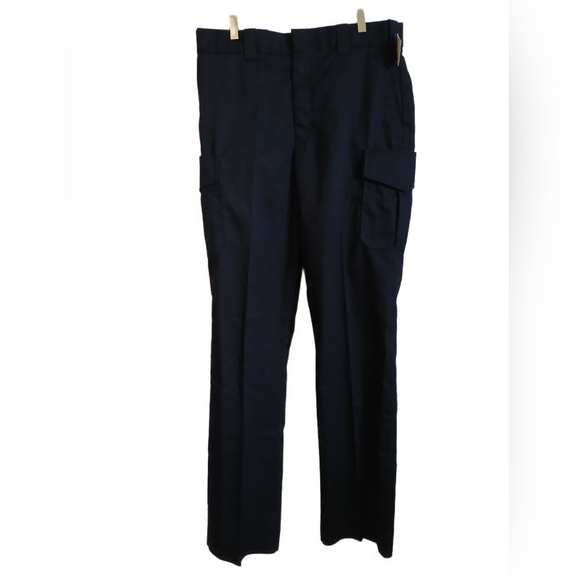Blue Cargo Pants with Straight Leg and Belt Loops - Picture 1 of 8